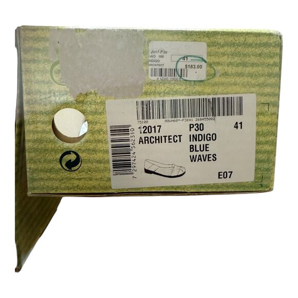 Naot Architect Indigo Blue Wave Shoes Ballet Flats Loafers EU 41 US 10-10.5 EUC - Picture 10 of 12